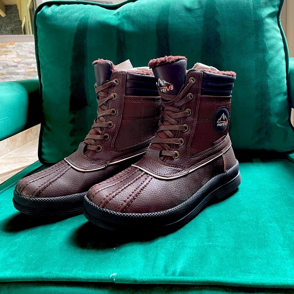 Nortiv8 Insulated Hiking Boots, Mens 7.5, dark brown
